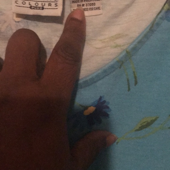 Cato brand turquoise/ blue and yellow flowers very comfy..pulled stitching .. - Picture 3 of 4